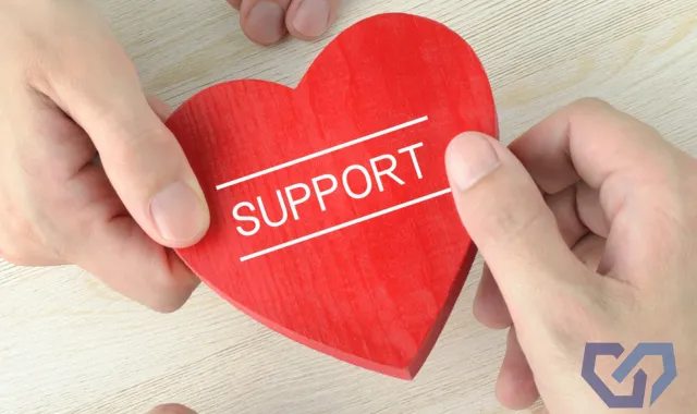 SUPPORTの文字