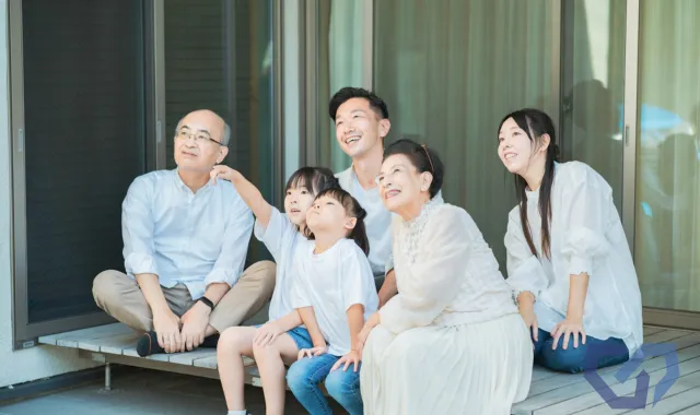 仲睦まじい家族