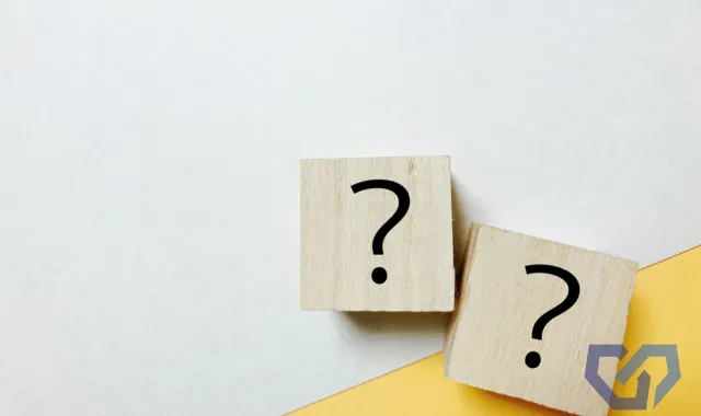 ？が書かれたブロック