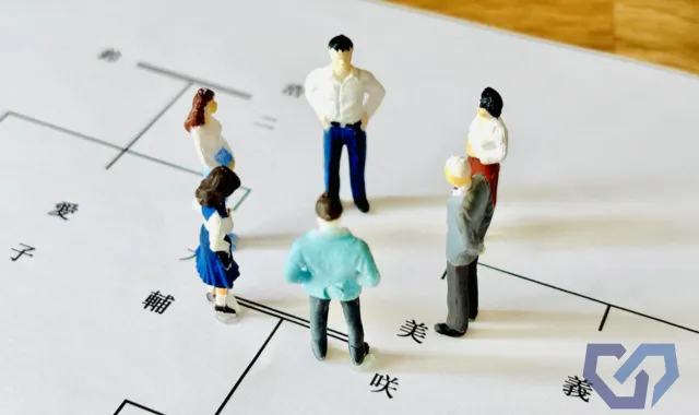 家族で輪をえがく