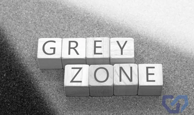 GREY ZONEと書かれた積み木