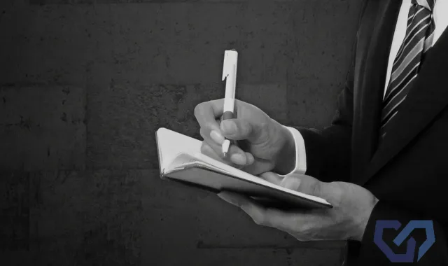 聞き込みをしている探偵