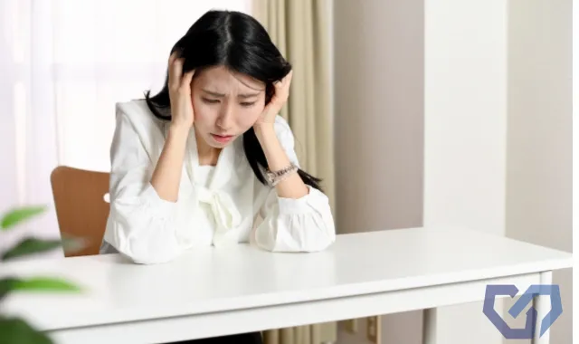 落ち込む女性のイメージ