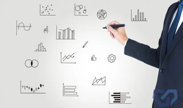 ホワイトボードに書かれたアイコン