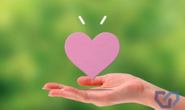 手の上のハート